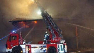 Brand einer Scheune in Edelstetten im Landkreis Günzburg