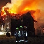 Brand eines Hauses in Ebersbach bei Krumbach Schwaben
