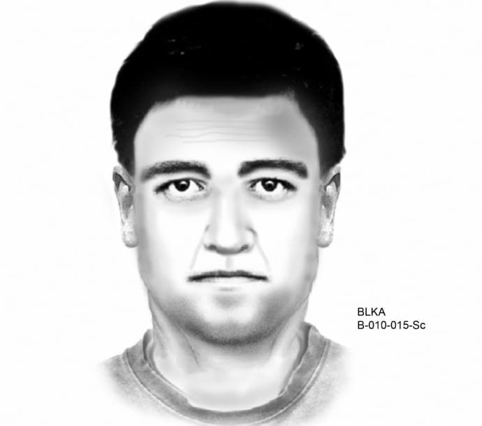 Phantombild des Täters. Ersteller: Bayerisches Landeskriminalamt