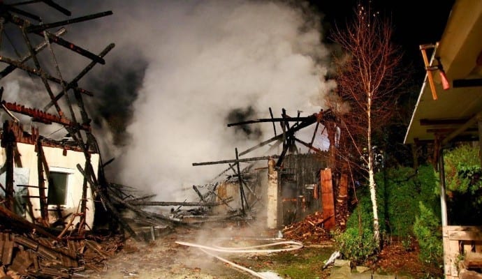 Brand Burtenbach landwirtschaftliches Anwesen