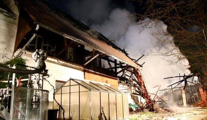 Brand Burtenbach landwirtschaftliches Anwesen
