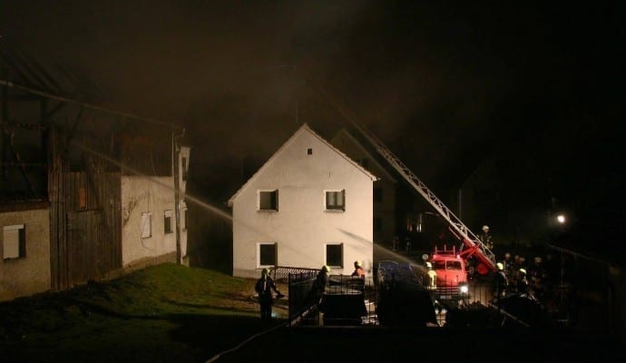 Brand Burtenbach landwirtschaftliches Anwesen