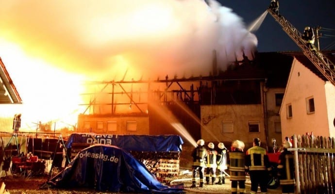 Brand Burtenbach landwirtschaftliches Anwesen