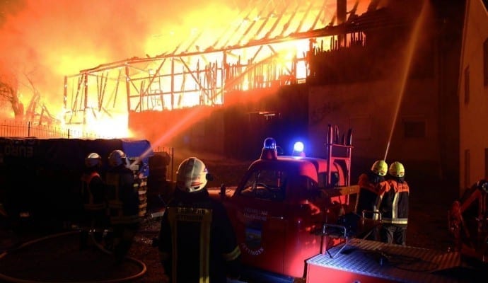 Brand Burtenbach landwirtschaftliches Anwesen