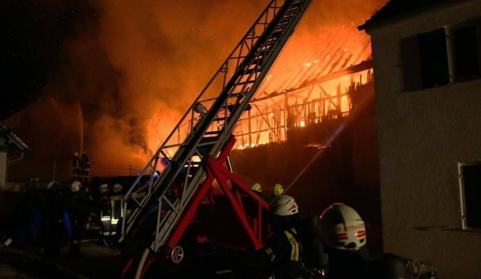 Brand Burtenbach landwirtschaftliches Anwesen