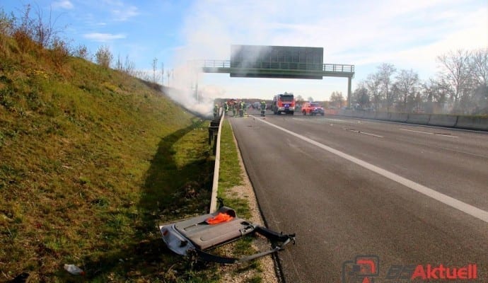 ToedlicherVerkehrsunfallaufderAutobahnbeiLeipheim.