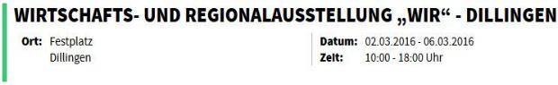 Wirtschafts- und Regionalausstellung „WIR“ - Dillingen