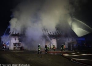 Brand Uttenhofen Stallgebäude