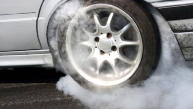 Auto mit Burnout