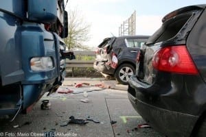 Verkehrsunfall A7 Herbrechtingen LKW fährt auf