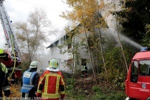 Brand Wohnhaus Burgeuer Feuerwehr