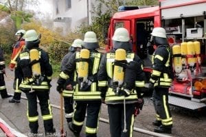 Brand Wohnhaus in Gloettweng Atemschutz