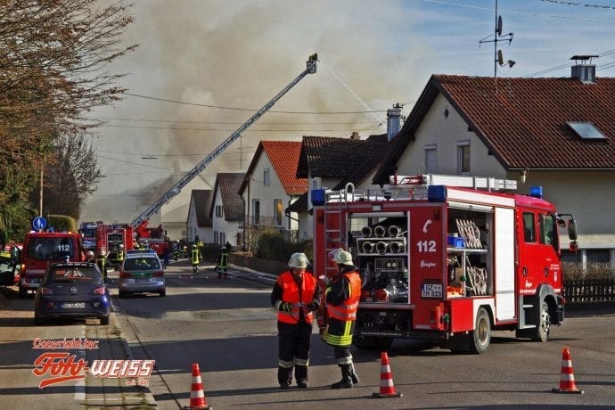 Wohnhaus brannte in Ziemetshausen