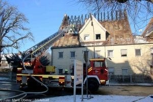 Brand Lauingen in ehemaliger Asylunterkunft