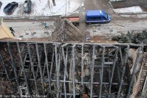 Brand Lauingen Asylbewerberunterkunft Feuerwehr und THW