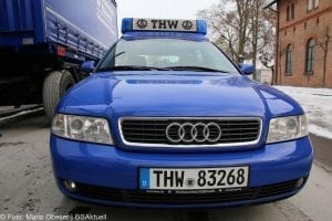 Brand Lauingen Asylbewerberunterkunft Feuerwehr und THW