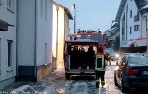 Zimmerbrand in Unterelchingen in einem Gebäude