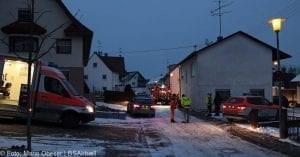 Zimmerbrand in Unterelchingen in einem Gebäude