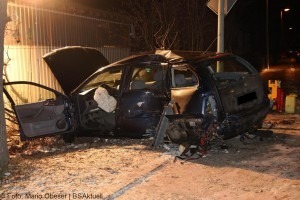 Schwerer Verkehrsunfall in Riedheim Kreis Günzburg