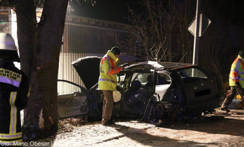 Schwerer Verkehrsunfall in Riedheim Kreis Günzburg