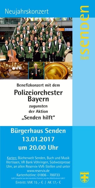 Flyer zum Konzert des Polizeiorchesters Bayern