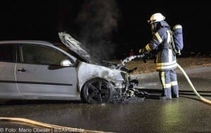 Brand PKW in Scheppach am 24.02.2017