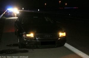 Verkehrsunfall auf der A8 bei Burgau am 31.05.2017.