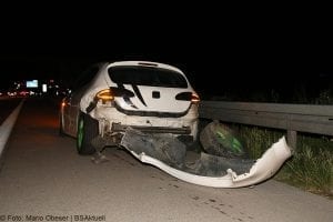 Verkehrsunfall auf der A8 bei Burgau am 31.05.2017.