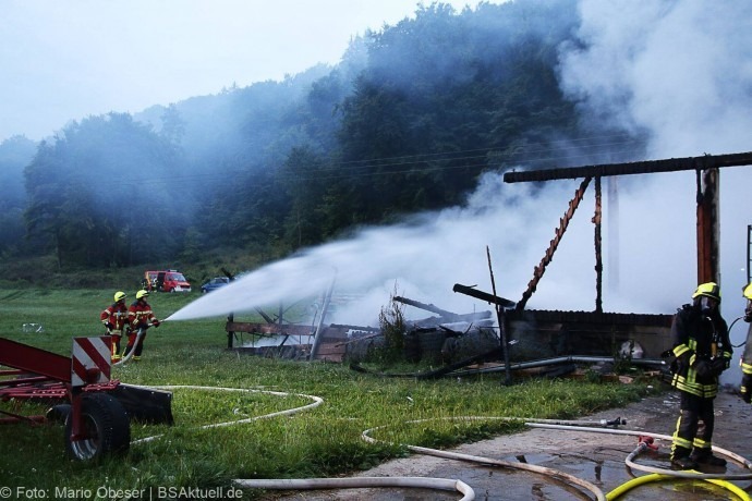 Brand Hürben Schafstall