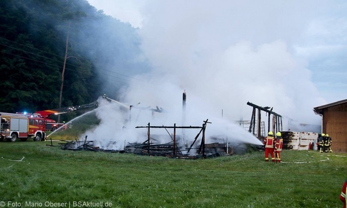 Brand Hürben Schafstall