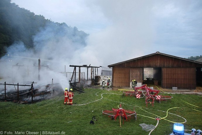 Brand Hürben Schafstall