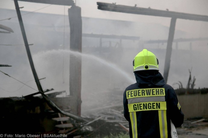 Brand Hürben Schafstall