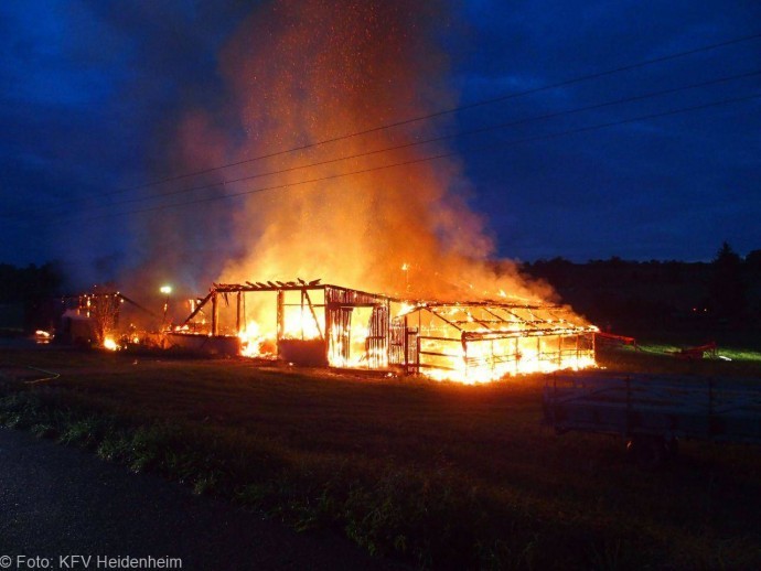 Brand Hürben Schafstall