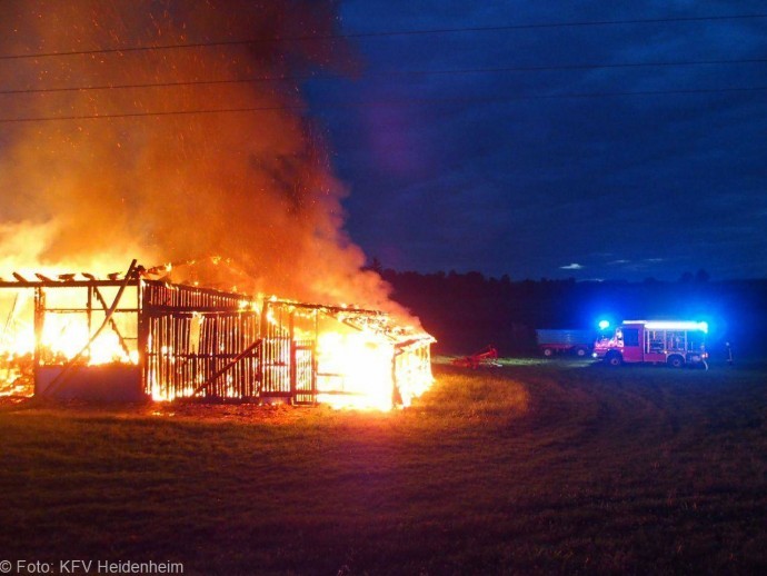 Brand Hürben Schafstall