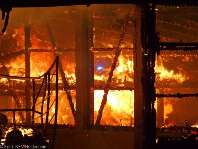 Brand Hürben Schafstall