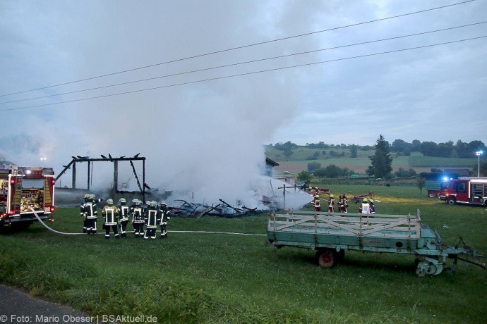 Brand Hürben Schafstall