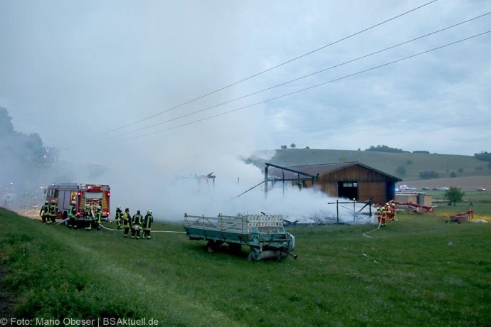 Brand Hürben Schafstall