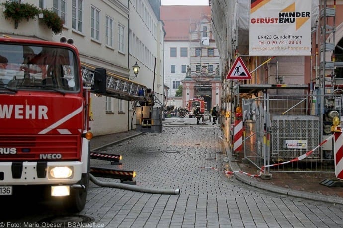 Brand im Rathaus Dillingen Donau am 26.07.2017