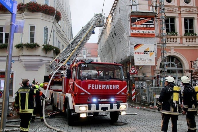 Brand im Rathaus Dillingen Donau am 26.07.2017