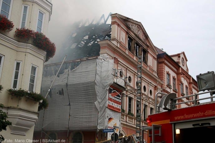 Brand im Rathaus Dillingen Donau am 26.07.2017