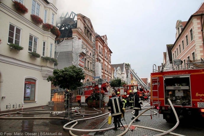 Brand im Rathaus Dillingen Donau am 26.07.2017