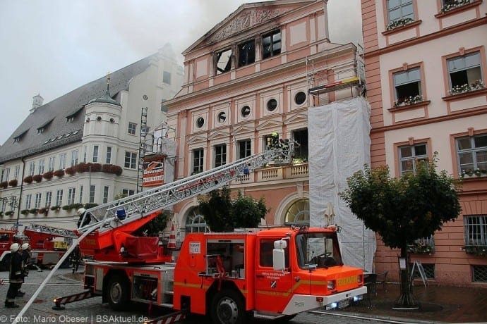 Brand im Rathaus Dillingen Donau am 26.07.2017