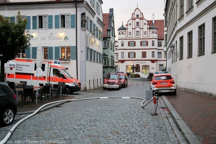 Brand im Rathaus Dillingen Donau am 26.07.2017