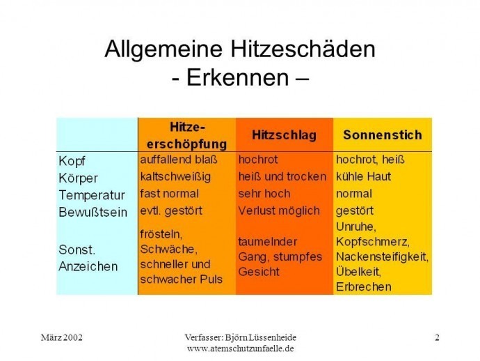 Hitzeschäden Erkennen