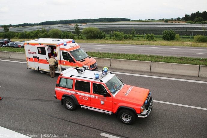 Unfall A8 bei Bubesheim am 27.07.2017