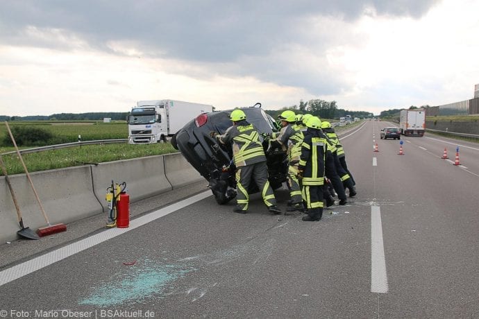 Unfall A8 bei Bubesheim am 27.07.2017