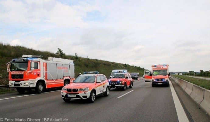 Unfall A8 bei Bubesheim am 27.07.2017