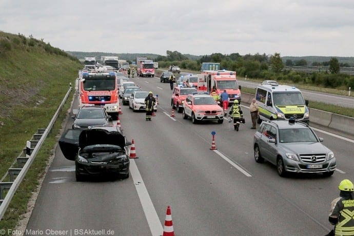 Unfall A8 bei Bubesheim am 27.07.2017