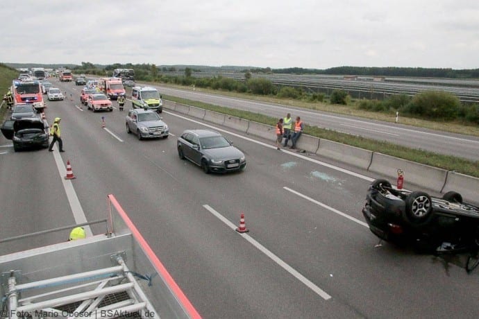Unfall A8 bei Bubesheim am 27.07.2017