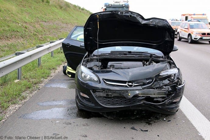 Unfall A8 bei Bubesheim am 27.07.2017